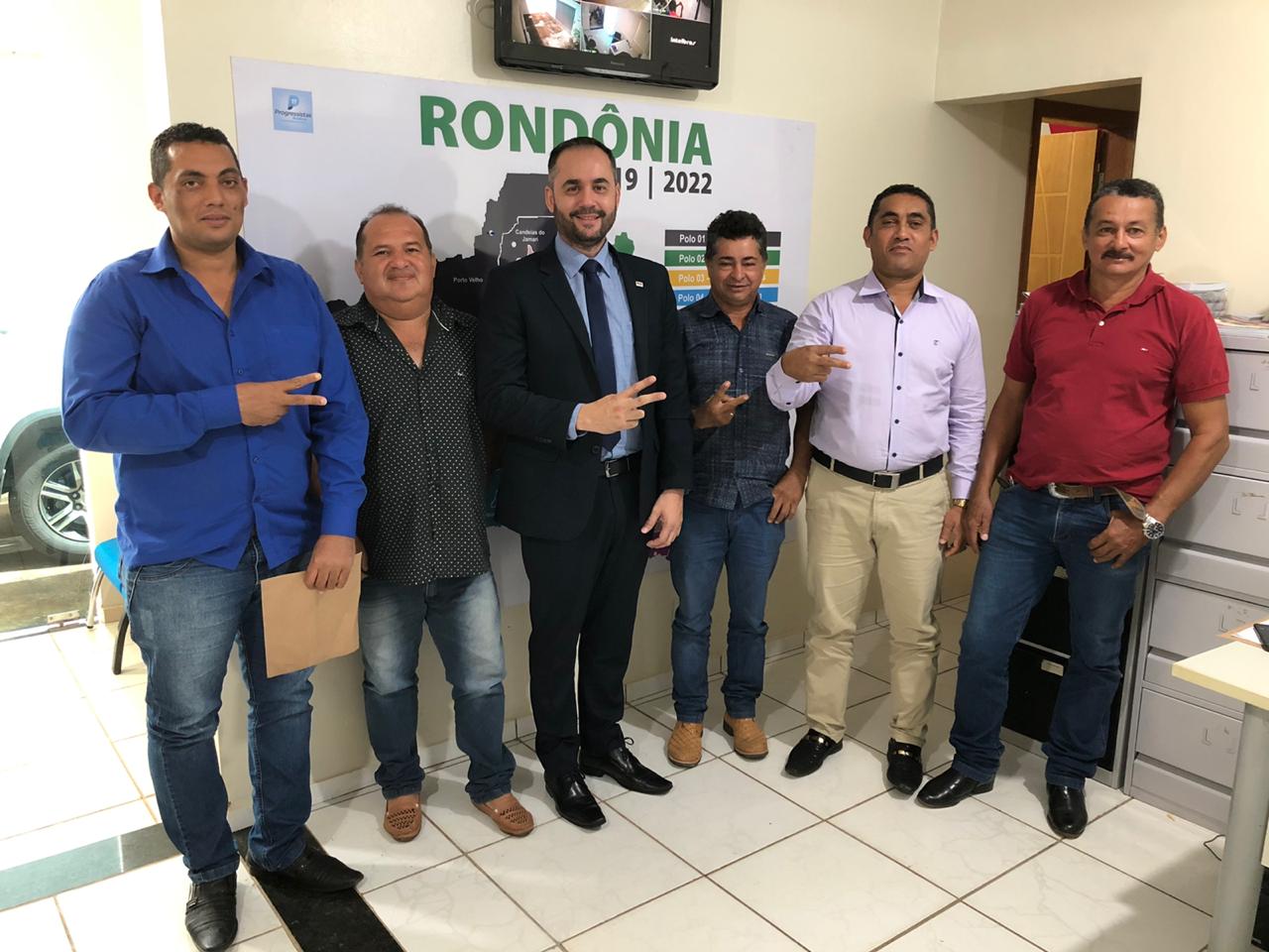 Luiz Paulo Batista recebe vereadores de Nova Mamoré/RO na sede dos Progressistas