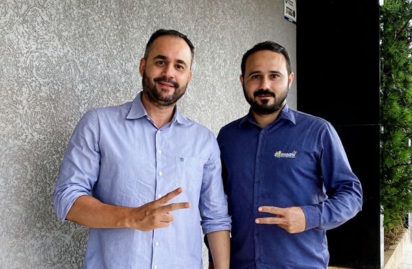 Dr. Luiz Paulo visita empresário Thyago Massari em Rolim de Moura/RO