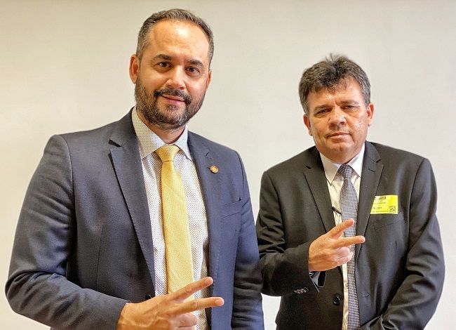 Secretário-geral do PP-RO, Dr. Luiz Paulo ao lado do prefeito Izael Dias (PP).